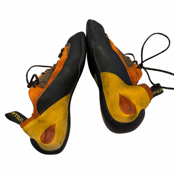 La Sportiva Orange and Black Climbing Shoes - Picture 5 of 9